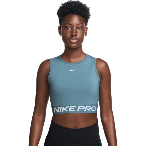 Foto de Nike Camiseta de Tirantes Mujer - Pro Dri-FIT Crop - smokey blue/white FZ3615-006