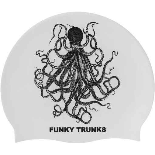 Produktbild von Funky Trunks Silikon Badekappe - Octomus Black