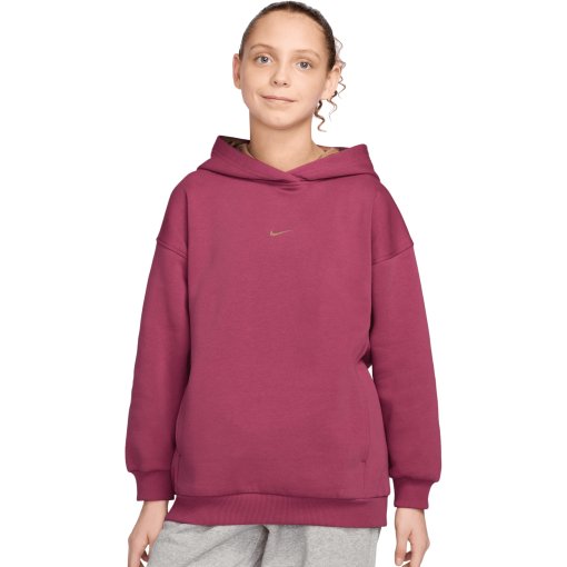 Foto de Nike Sudadera con capucha Niños - Sportswear Club Fleece Oversized - sweet beet/mead gold/metallic IH2873-634