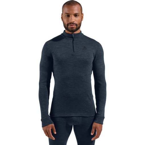 Slika izdelka Odlo Natural Merino 260 Half-Zip Moška majica z dolgorokavimi rokavovi za podlago - dark sapphire