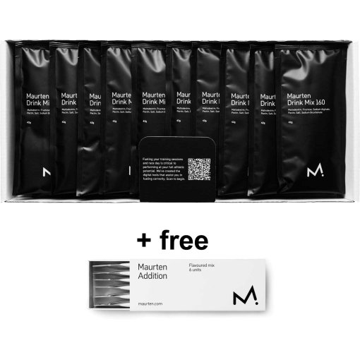 Produktbild von MAURTEN Drink Mix 160 - Hydrogel-Getränkepulver - 18x42g + gratis Addition - 6x2g