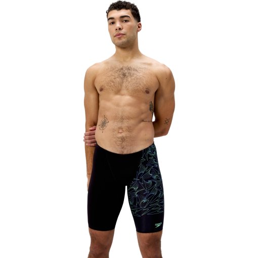 Produktbild von Speedo Hyperboom V-Cut Jammer Herren - black/alfalfa green