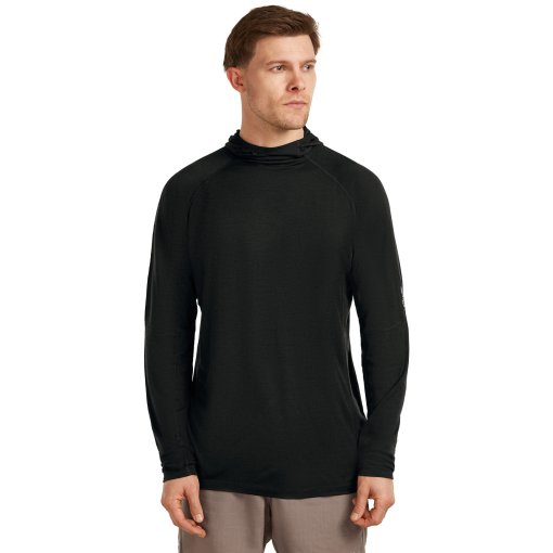 Foto de Icebreaker 150 MerinoFine™ Ace Sudadera con capucha y manga larga para hombres - Black