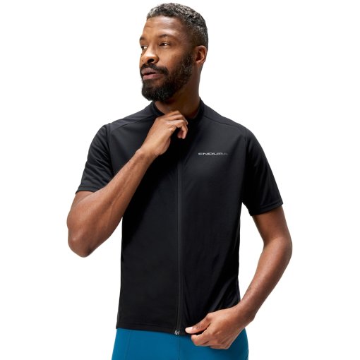 Foto de Endura Maillot de Manga Corta Hombre - Loop Zipped - negro