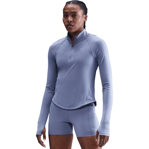 Foto de Nike Camiseta Manga Larga Mujer - Tempo Swoosh Run Dri-Fit 1/4-Zip - world indigo/white HV2842-499