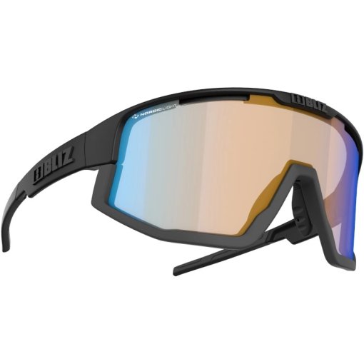 Immagine prodotto da Bliz Fusion Nano Optics | Nordic Light - Glasses - Matt Black / Coral - Orange w Blue Multi
