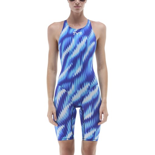 Picture of TYR Thresher Cryo Open Back Swimsuit Women - ocean blue