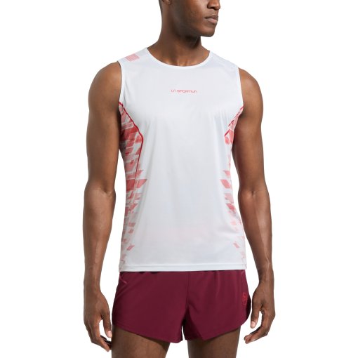 Foto de La Sportiva Camiseta sin Mangas Hombre - Pacer - Chalk/Mountain Red