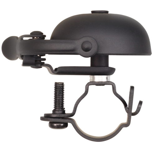 Foto van Crane Bell Co. Mini Suzu Fietsbel - Steel Band Mount - all black