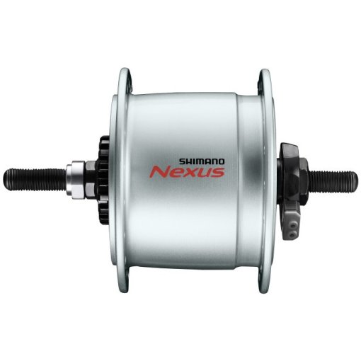 Foto de Shimano Nexus DH-6000-3R-NT Hub Dynamo - Roller Brake - 9x100mm Nut Type - silver