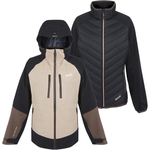 Foto de Regatta Chaqueta Mujer 3-en-1 - Carletta IX - Black/Warm Taupe/Bueno Brown 09Q
