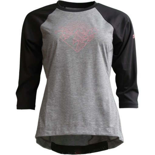 Produktbild von Zimtstern PureFlowz 3/4-Arm MTB-Trikot Damen - Gun Metal Melange/Pirate Black