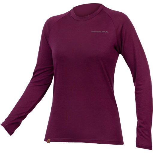 Foto de Endura Ropa Interior de Manga Larga Mujer - BaaBaa Blend - aubergine