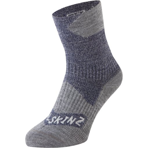 Produktbild von SealSkinz Bircham Wasserdichte, knöchellange Allwettersocken - Navy Blue/Grey Marl