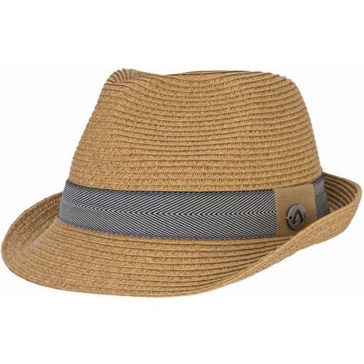 Foto van P.A.C. Original Blues Trilby Strohoed - Dark Beige/Herringbone Anthra