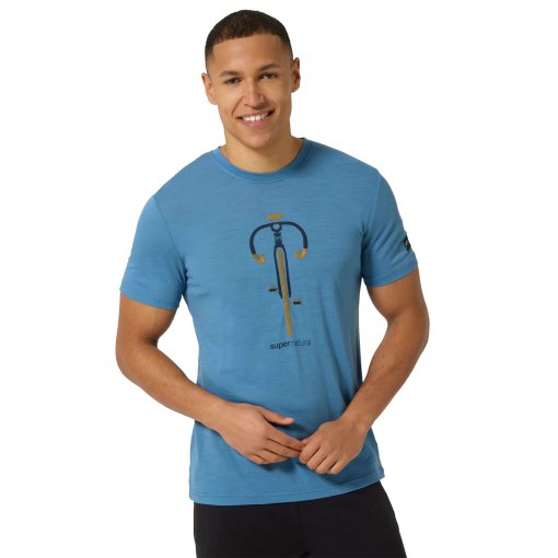 Produktbild von SUPER.NATURAL Vintage Bike T-Shirt Herren - Blue Heaven/Blueberry/Dried Tobacco