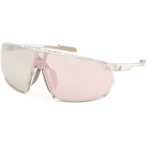 Photo produit de adidas SP0089 Sport Lunettes de soleil - Shiny Cristal Clear / Mirror Brown with Silver Mirror