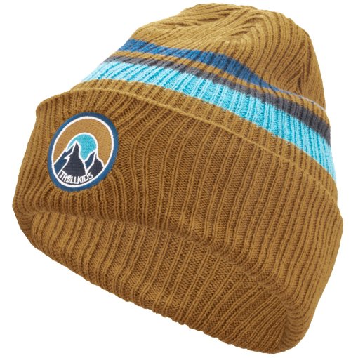 Foto de Trollkids Gorro de Punto Niño - Spitsbergen - Bronze/Dolphin Blue/Negro