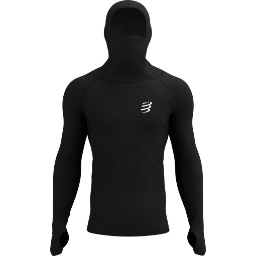 Photo produit de Compressport Sweat à Capuche Homme - 3D Thermo UltraLight Racing - noir