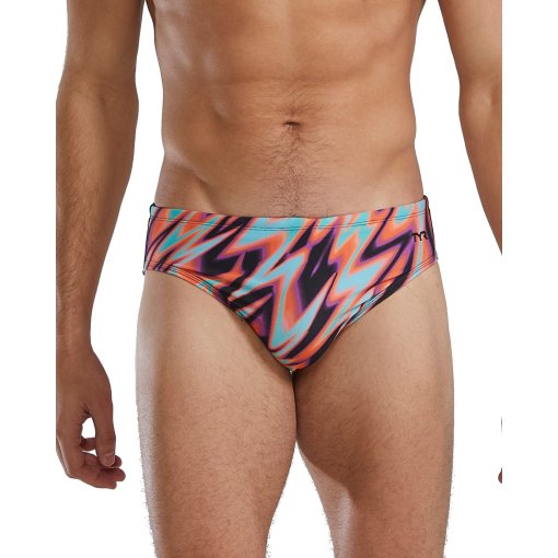 Produktbild von TYR Disarray Durafast Elite® Badeslip Herren - orange/multi
