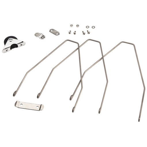 Produktbild von Brompton Hinterrad Schutzblechstreben (Titan) + Befestigung &amp; Rolle - L-Version