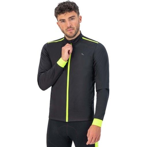 Produktbild von Rogelli Core Winterjacke Herren - Black / Fluor Yellow