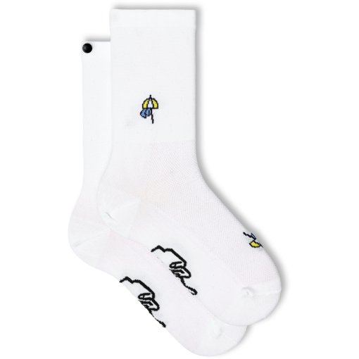 Productfoto van FINGERSCROSSED Classic Andiamo! Fietssokken - Spiaggia - White