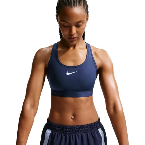 Picture of Nike Swoosh Medium Support Sports Bra Women - midnight navy/white DX6821-410