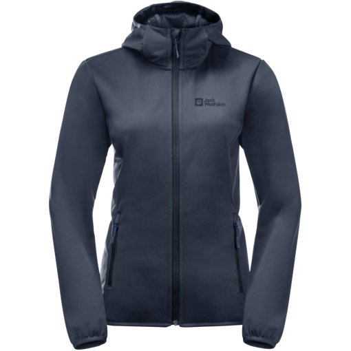Foto de Jack Wolfskin Windhain Hoody Chaqueta Softshell Mujer - night blue