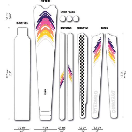 Immagine prodotto da DYEDBRO Pellicola Protettiva per Telaio - 80s Gravel - matte