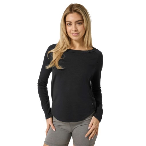 Photo produit de SUPER.NATURAL T-Shirt Manches Longues Femme - Everyday Crew - Jet Black