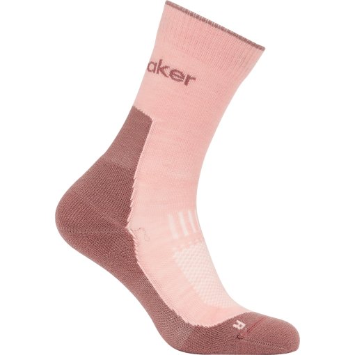 Foto de Icebreaker Calcetines Mujer - Merino Hike+ Light Crew - Blush/Summit