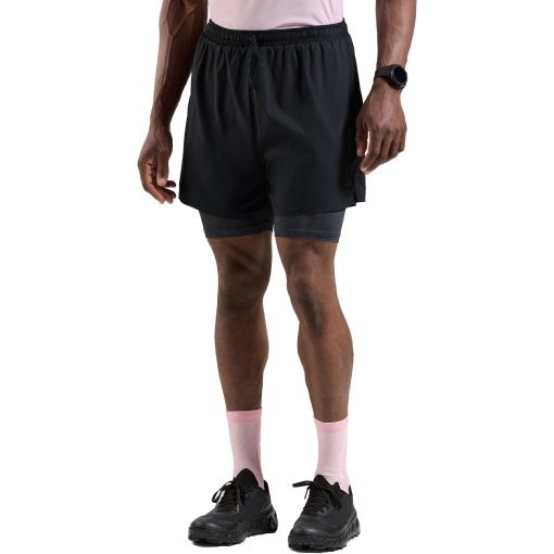 Picture of Odlo Zeroweight 5 Inch 2-in-1 Hyper Print Running Shorts 2.0 Men - black