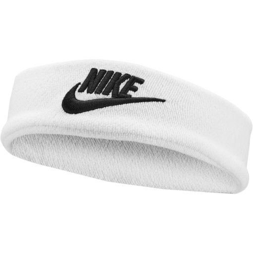 Produktbild von Nike Classic Wide Terry Stirnband - weiß/schwarz