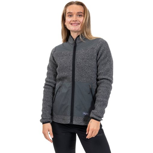 Foto de Bergans Chaqueta Mujer - Nordmarka ReWool Pile Midlayer - solid dark grey/dark shadow grey