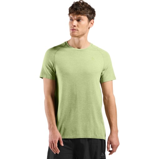 Foto de Odlo Camiseta Running Hombre - Essentials Seamless - shadow lime melange