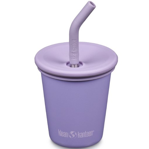 Photo produit de Klean Kanteen Gobelet en acier inoxydable Kid Cup 296 ml avec paille + couvercle - paisley purple