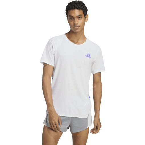 Picture of adidas Adizero Running Shirt Men - white/solar purple KG8456