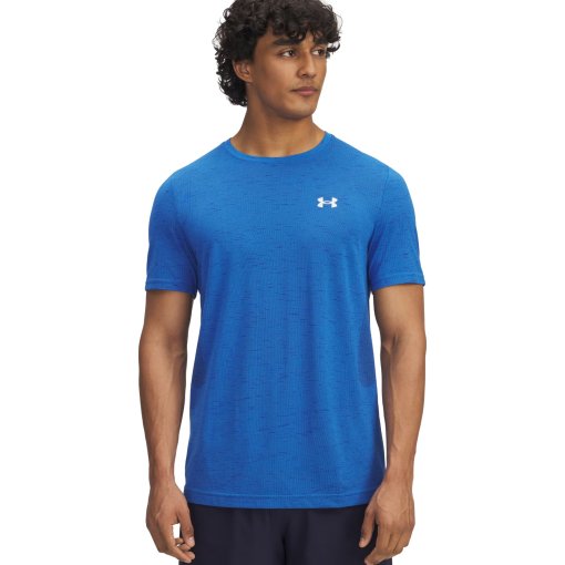 Foto de Under Armour Camiseta de Manga Corta Hombre - UA Vanish Seamless - Blue Atlantis/White