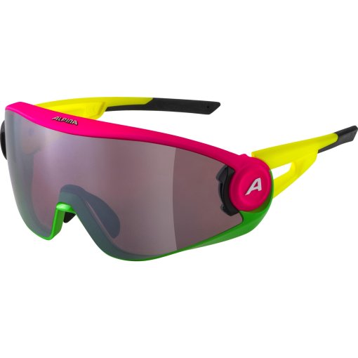 Foto de Alpina Gafas - 5W1NG Q - pink-green-yellow/Quattroflex mirror silver