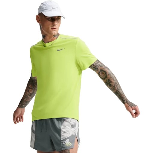Productfoto van Nike Miler Dri-FIT Hardloopshirt voor heren - light lemon twist IF2082-736