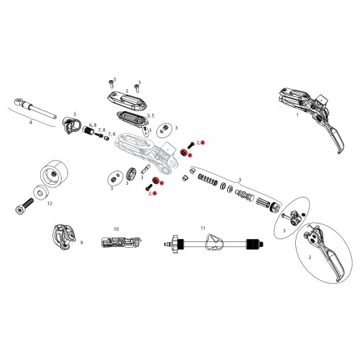 Produktbild von SRAM Lager Kit für Scheibenbremshebel - 11.5018.023.000