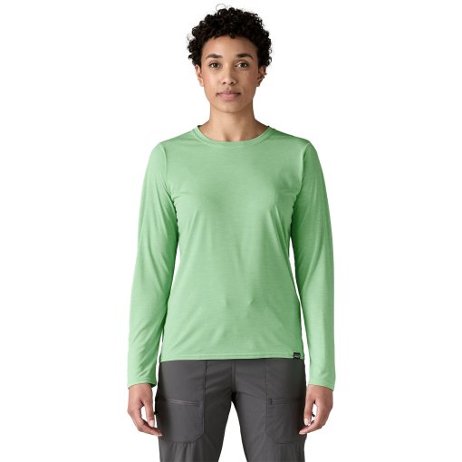 Photo produit de Patagonia T-Shirt Manches Longues Femme - Cap Cool Daily - Rinsed Green - Dark Rinsed Green X-Dye