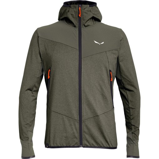 Zdjęcie: Salewa Agner Hybrid Polarlite/Durastretch Full-Zip Kurtka z Kapturem Mężczyźni - faded green melange 5A56