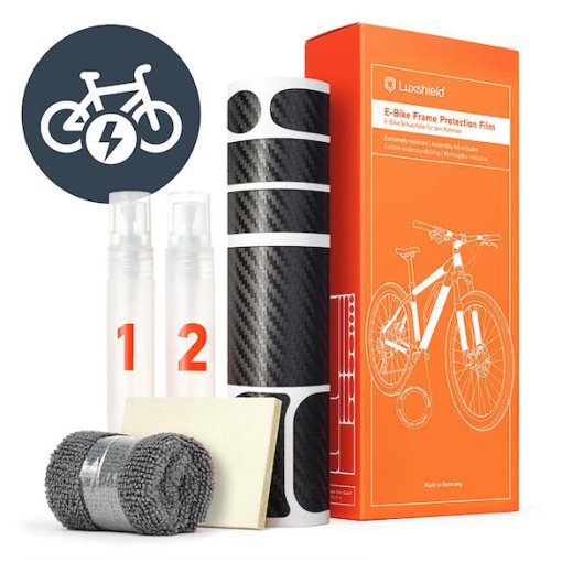 Immagine prodotto da Luxshield Pellicola Protettiva per Telaio - Universal E-Bike - 20 Pezzi - Carbon