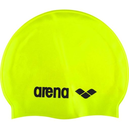 Produktbild von arena Classic Silicone Badekappe - Acid Lime/Schwarz