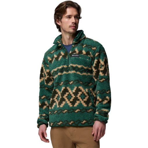 Photo produit de Columbia Pullover Polaire Homme - Rugged Ridge High Pile Half Zip - Rain Forest Knitknot