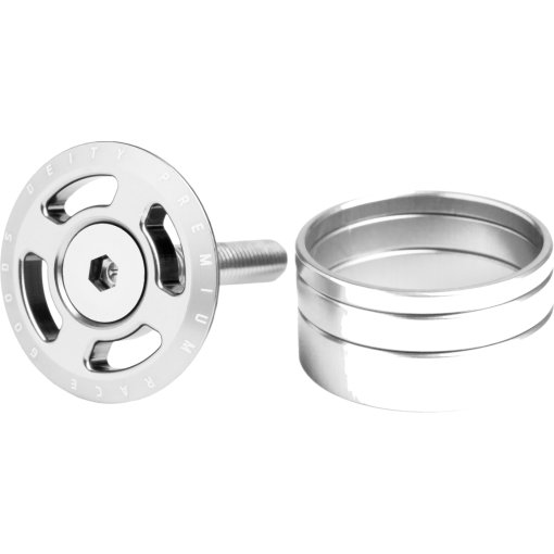 Picture of Deity Components Crosshair Headset Cap + Spacer Kit - 1 1/8&quot; - silver