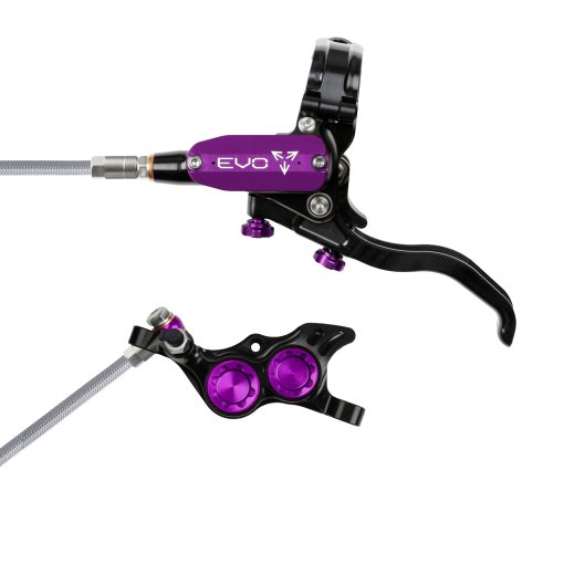 Foto de Hope Freno de disco Tech 4 EVO TR4 | Manguera de acero - negro/morado - Palanca a la izquierda