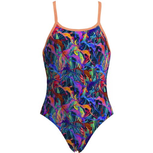 Picture of Funkita Diamond Back Eco One Piece Swimsuit Girls - Weedy One